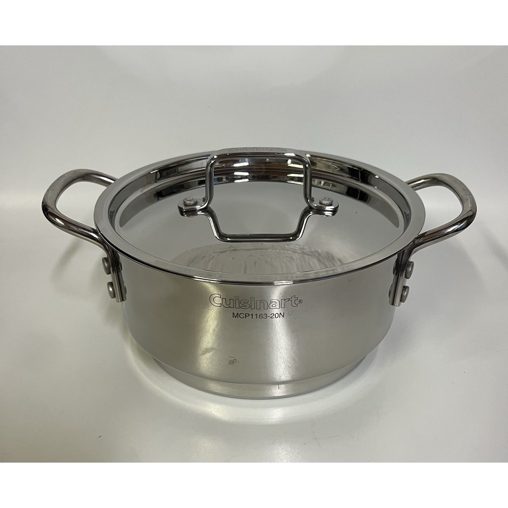 Cuisinart Stainless Steel Steamer Insert With Handles & Lid 10-12 qt